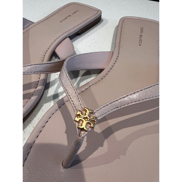 TORY BURCH Women's Capri Leather Flip Flop Sandals SIZE 8.5 NEW - Picture 4 of 7